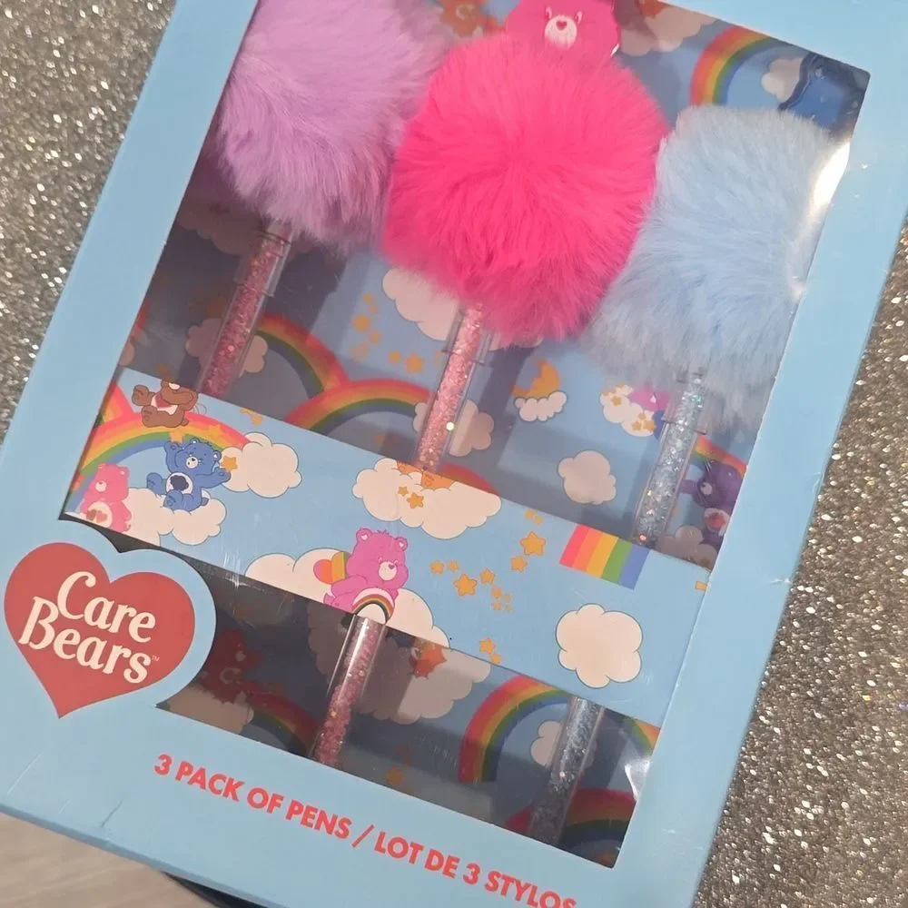 Skinnydip London X Care Bears Glitter‎ Pom Pom Pens Set